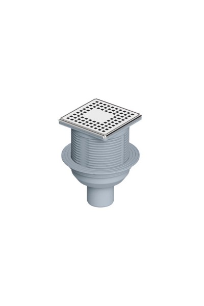 10x10 Cm Paslanmaz Çerçeveli, Alttan Çıkışlı Yalıtımlı Süzgeç